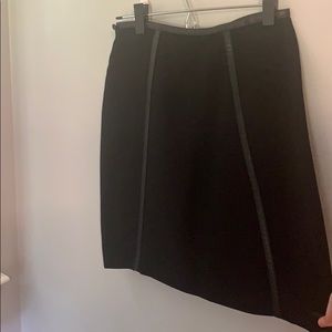 Prada Pencil Skirt with Lambskin Leather Trim